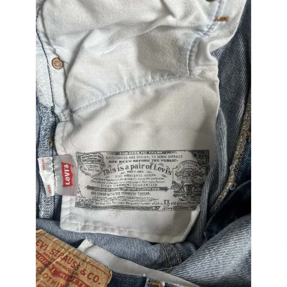 VTG LEVI'S Original 501 34x31‎ Mens Jeans Straight Button Fly Med Blue Wash Y2K